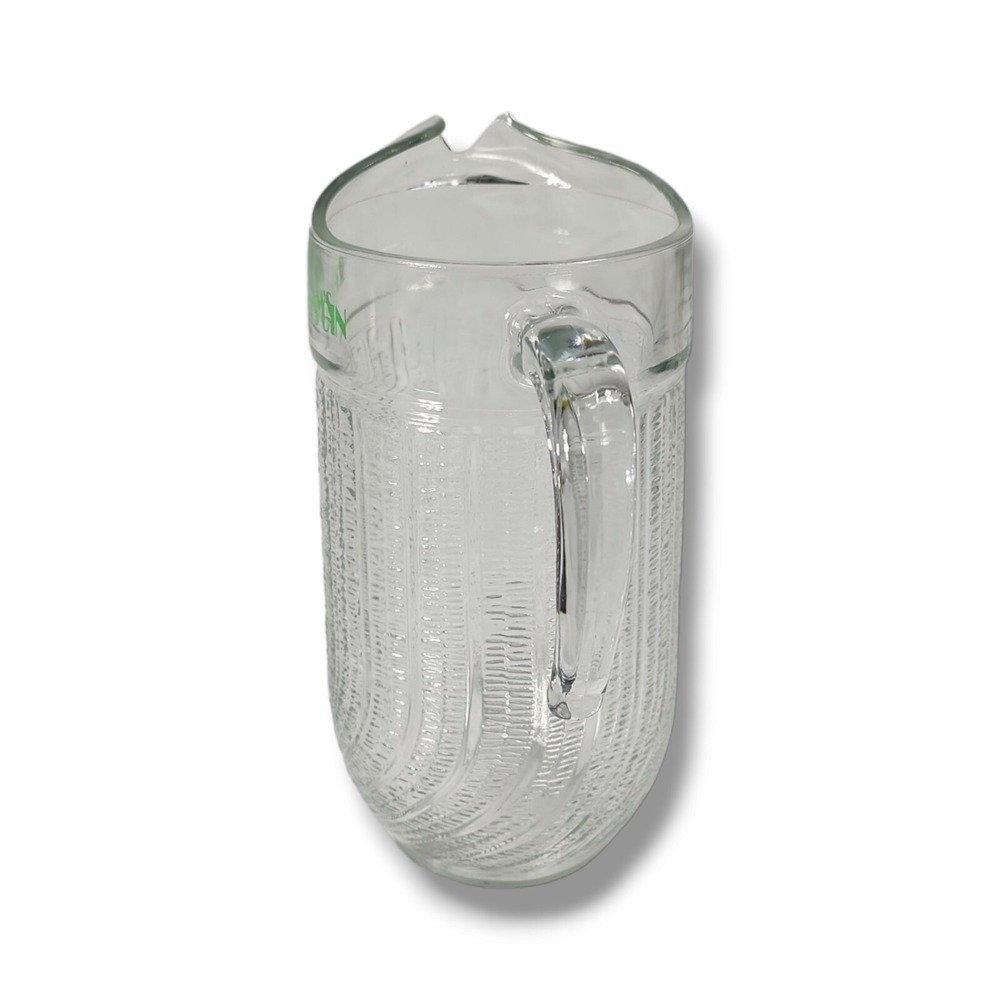 Seagram's Gin Clear Glass Large 10" Beverage Pitcher‎ Ribbed Swirl - Picture 2 of 11
